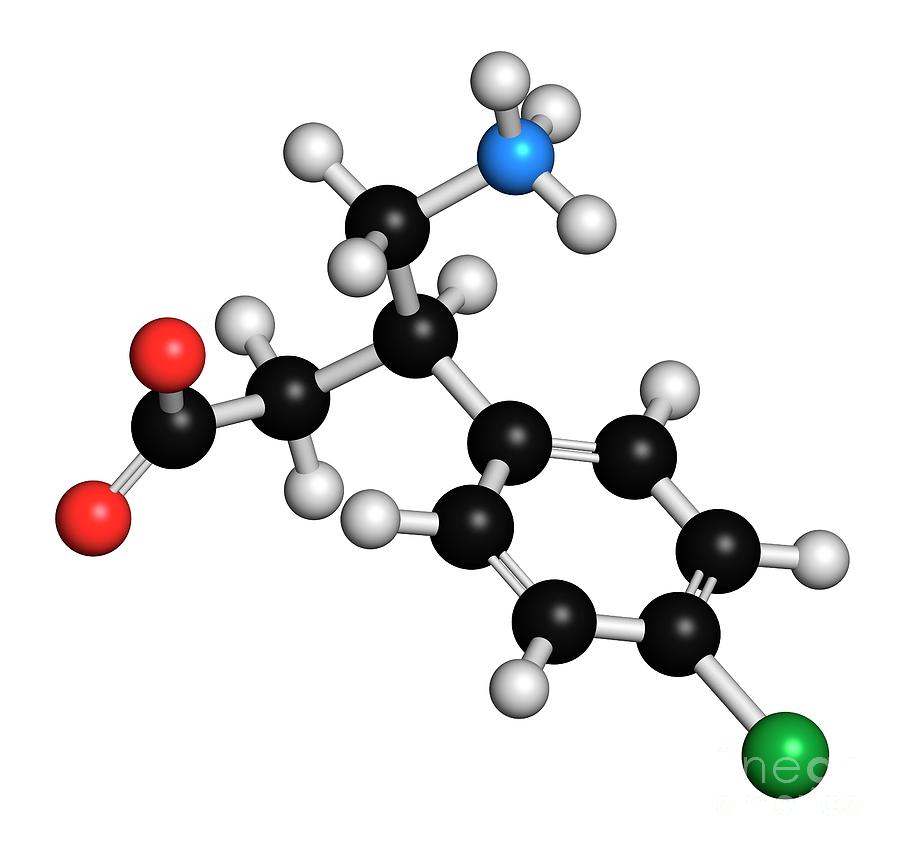 Baclofen Drug Molecule by Molekuul/science Photo Library