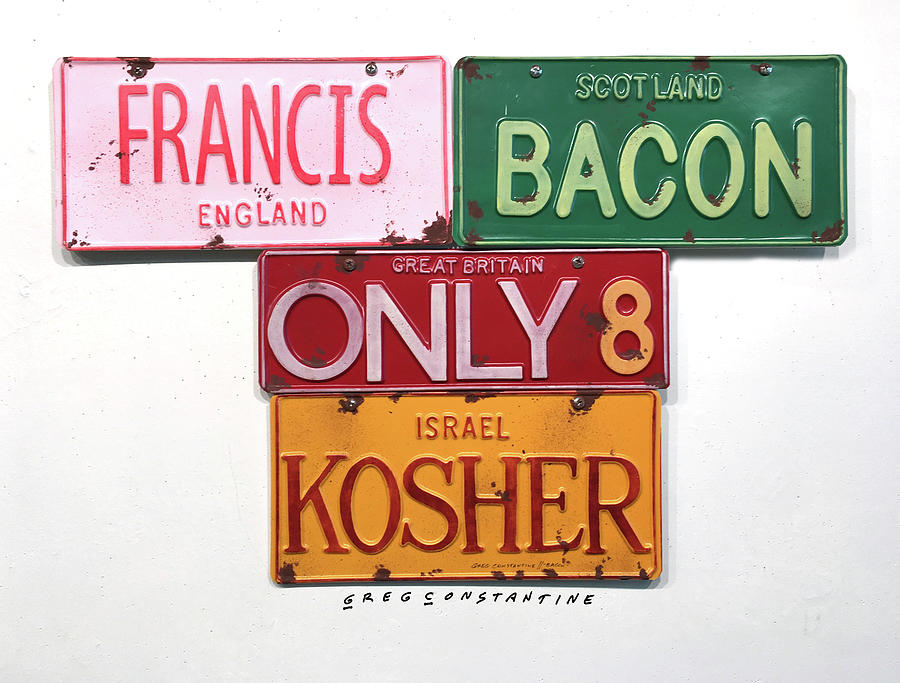 Typography Digital Art - Bacon Kosher by Gregory Constantine