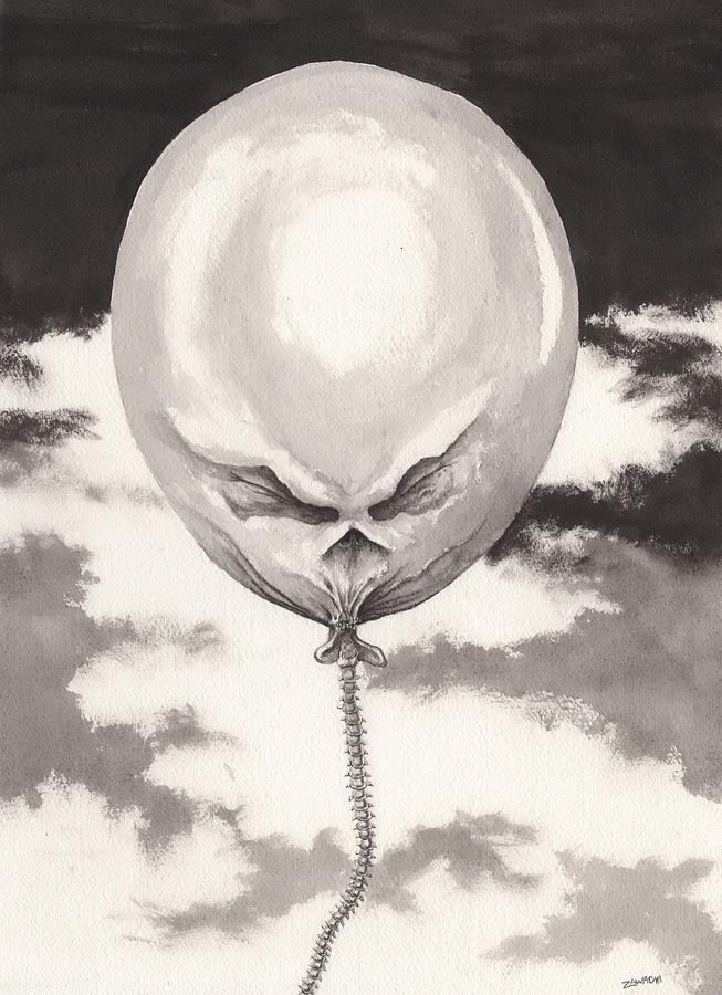 Surrealism Painting - Bad Balloon by Michael Zawacki