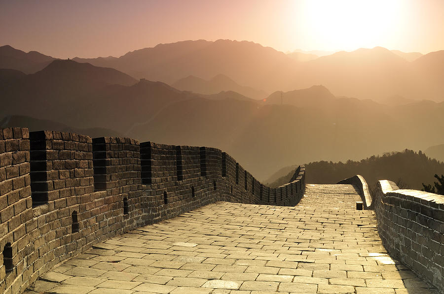 Tranquility Photograph - Badaling Great Wall, Beijing by Huang Xin