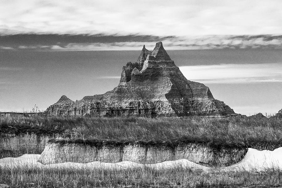 Badlands 0530 Black and White Photograph by Scott Meyer - Fine Art America