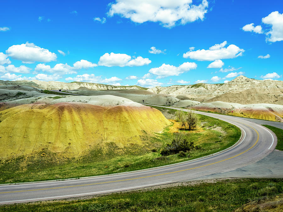 Badlands Loop Road,yellow Mounds Area Photograph by Panoramic Images ...