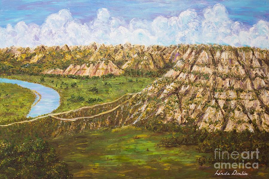 Badlands Majesty Painting by Linda Donlin