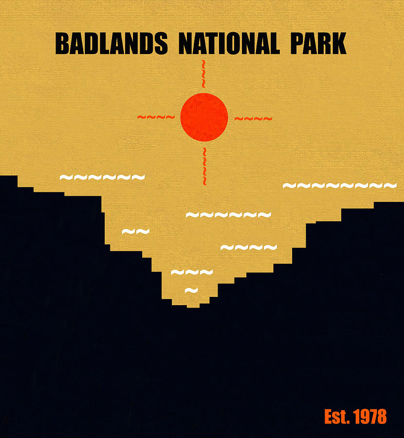 Badlands N. P. M series Mixed Media by David Lee Thompson