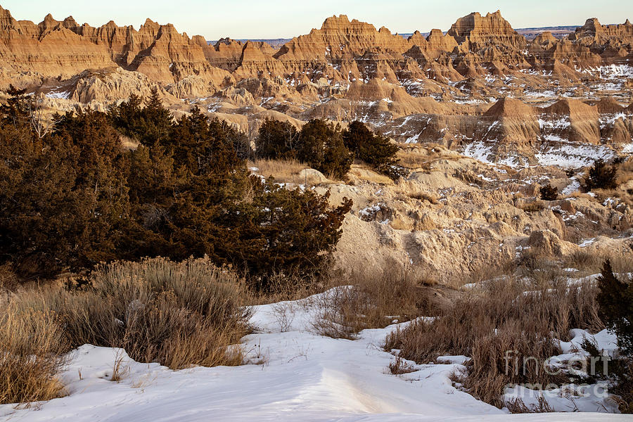 Badlands National Park Photograph - Badlands National Park In Winter by Jim West/science Photo Library