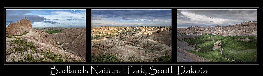Badlands National Park Poster Photograph by Joan Carroll