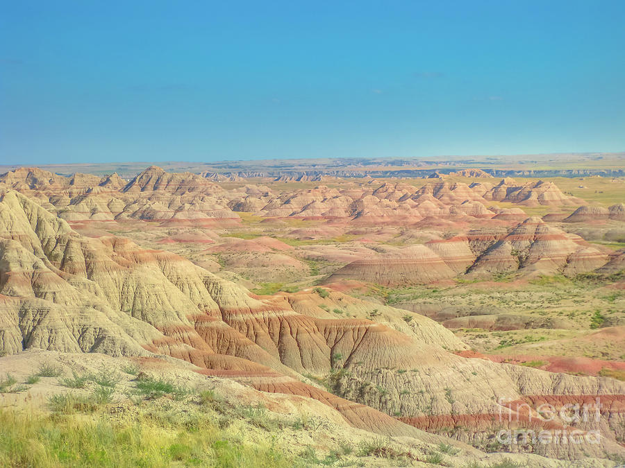 Badlands pinnacles landscape Photograph by Benny Marty