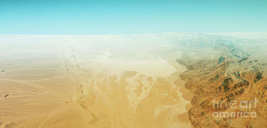 Badwater Digital Art - Badwater Death Valley 3D Render Topographic Map Horizon by Frank Ramspott Badwater Digital Art - Badwater Death Valley 3D Render Topographic Map Horizon by Frank Ramspott