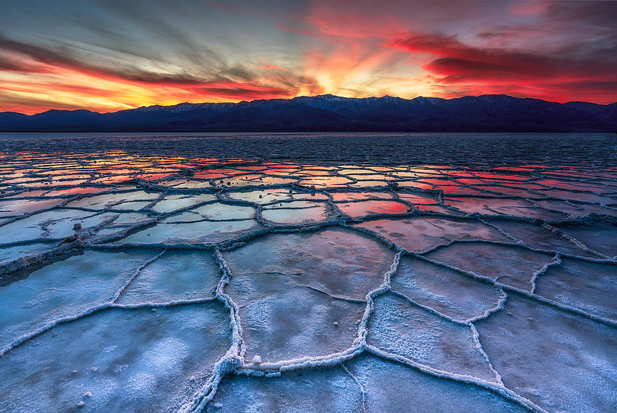 Badwater Sunset Photograph by Benio