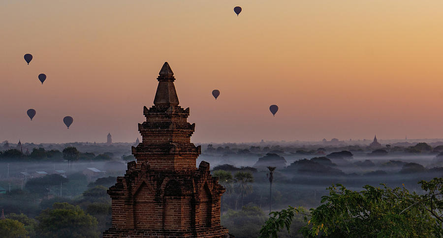 Bagan sunrise  Photograph by Ann Moore