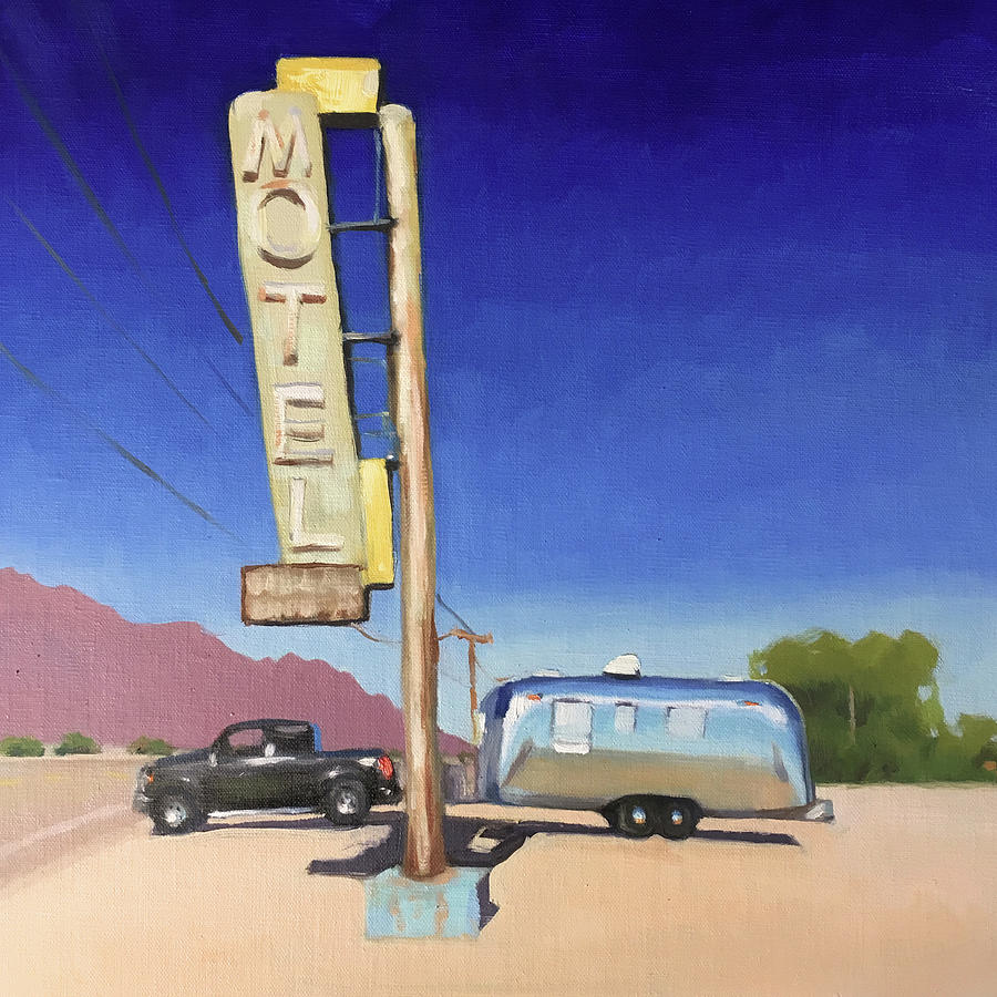 Bagdhad Cafe, Route 66 Painting by Elizabeth Jose
