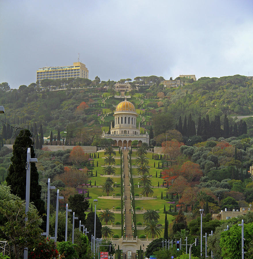 Bahai Gardens and Temple - Haifa, Israel Photograph by Richard Krebs