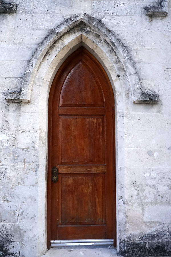 Architecture Photograph - Bahama Church Door by Laurie Perry