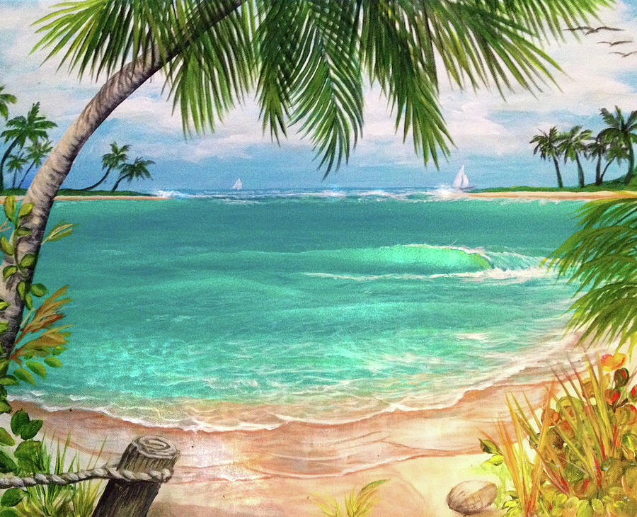 Bahamian Cove Painting by Carol Sue Rios - Pixels