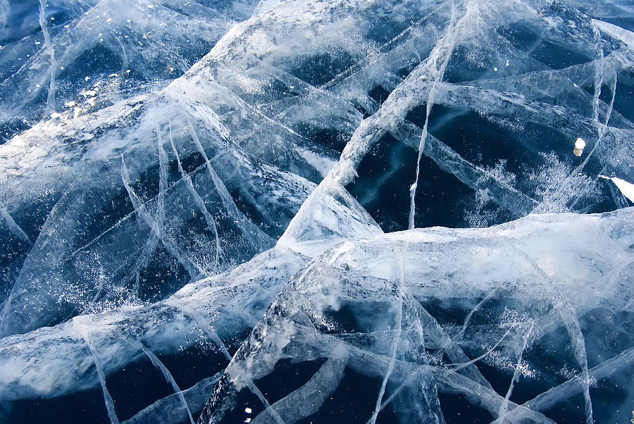Winter Photograph - Baikal Ice by Alexander Bondarenko
