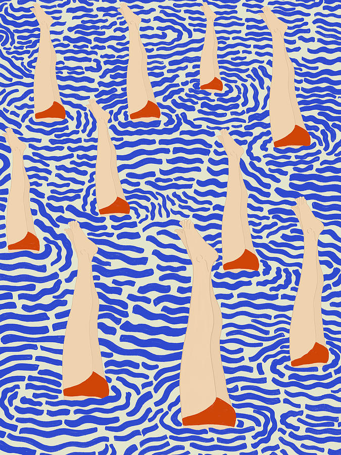 Swimmers Digital Art by Jota De Jai