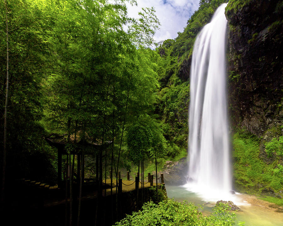 BaiYun Waterfall II Photograph by William Dickman