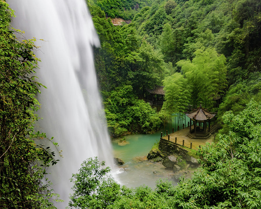 BaiYun Waterfall Photograph by William Dickman