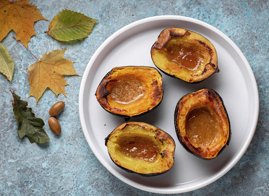 Baked Acorn Squash With Brown Sugar And Butter Photograph by Andrey Maslakov