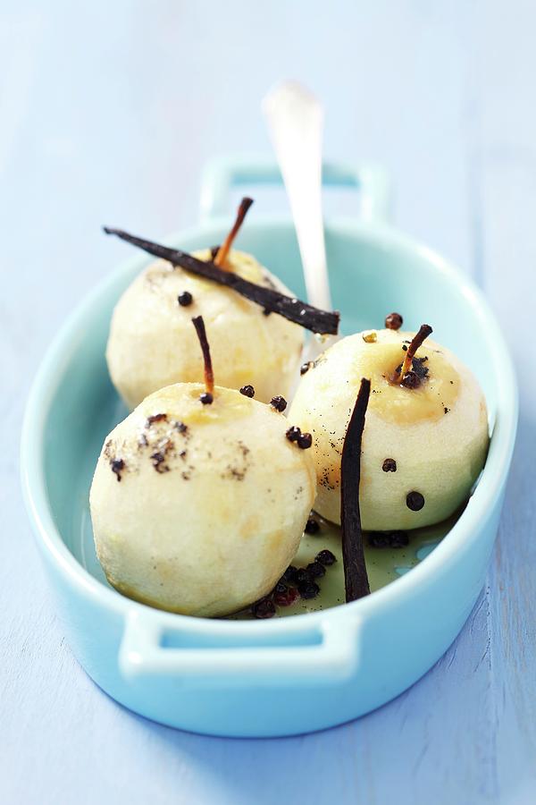 Baked Apples With Peppercorns And Vanilla Photograph by Rua Castilho