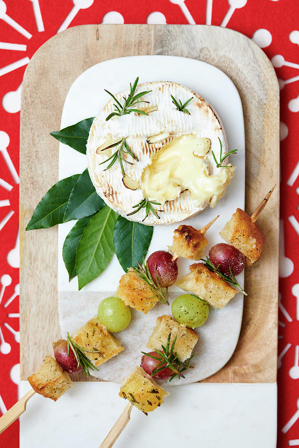 Baked Camembert With Rosemary Foccacia Skewers Photograph by Jonathan Short