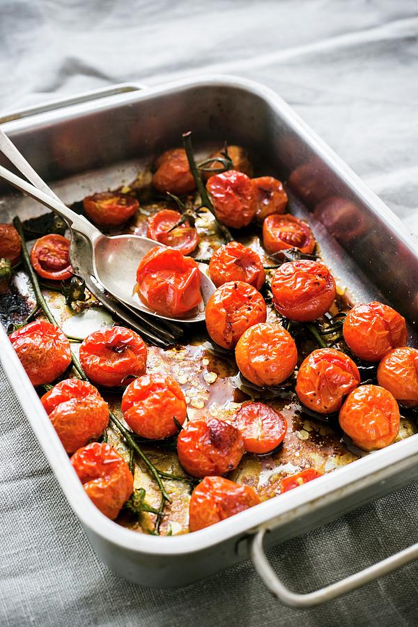 Baked Cherry Tomatoes With Balsamic Vinegar Photograph by Maricruz Avalos Flores