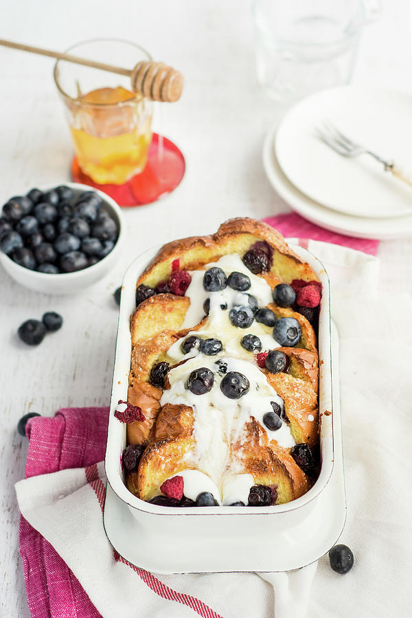 Baked French Toast With Summer Berries Photograph by Monika Pazdej