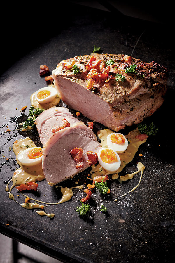 Baked Ham With Mustard Eggs Photograph by Tre Torri