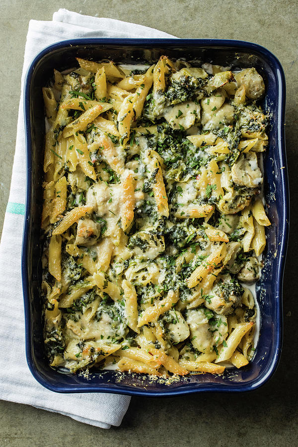 Baked Penne With Artichoke Garlics Auce Photograph by Snowflake Studios