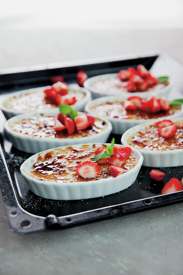 Baked Rice Pudding With Strawberries Photograph by Tre Torri