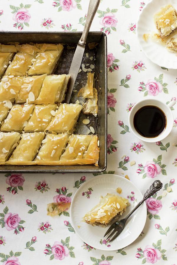 Baklava And A Cup Of Coffee Photograph by Zuzanna Ploch