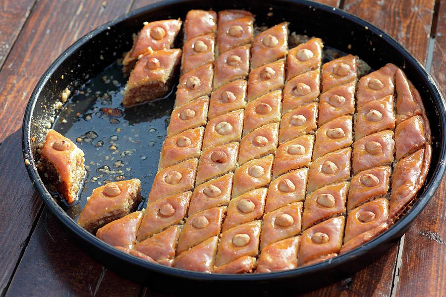 Baklava nut Cakes With Syrup, Turkey Photograph by Barbara Lutterbeck