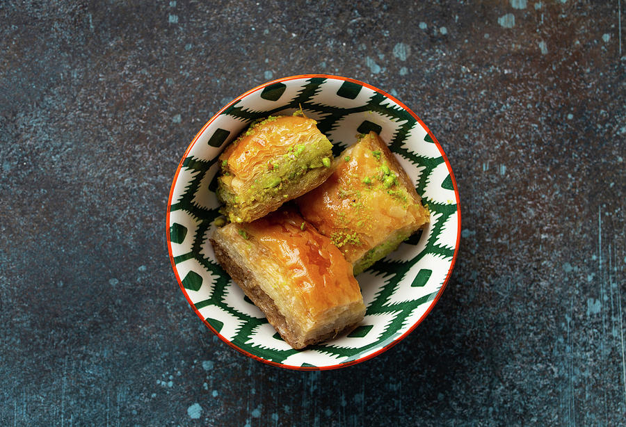 Baklava - Traditional Turkish Dessert Pastry Made Of Filo Layers With Chopped Nuts And Syrup Photograph by Olena Yeromenko