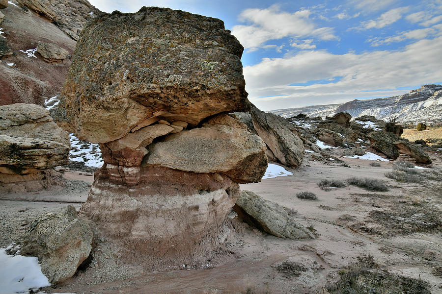 Balanced Boulders in Red Point Wash Photograph by Ray Mathis