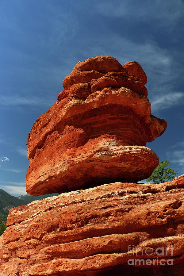 Balanced Red Rock In The Garden Of Gods  Photograph by Christiane Schulze Art And Photography