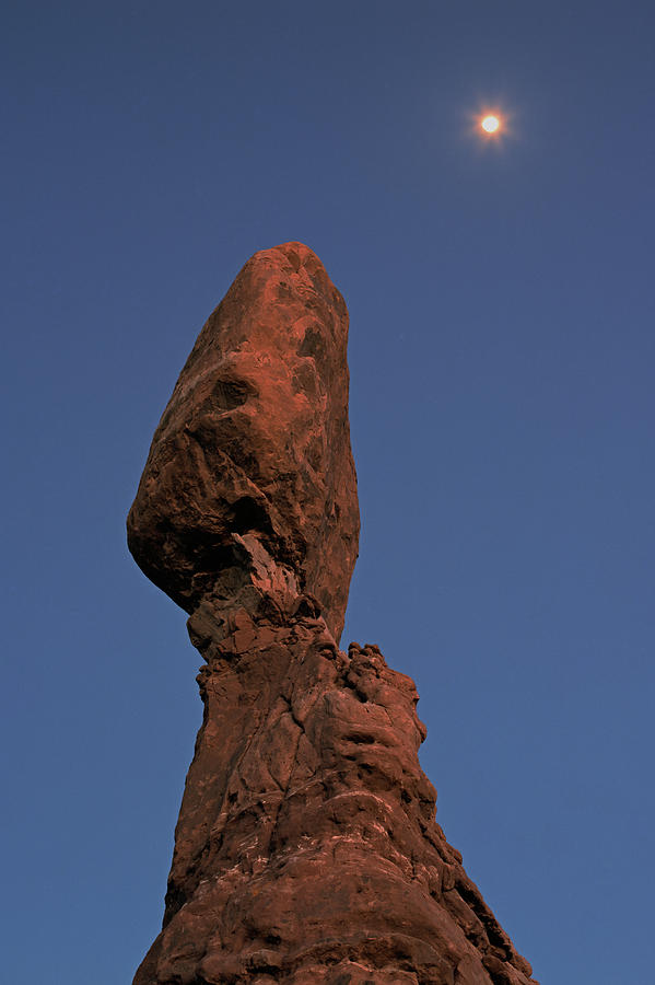 Balanced Rock Moon Photograph by Tom Daniel