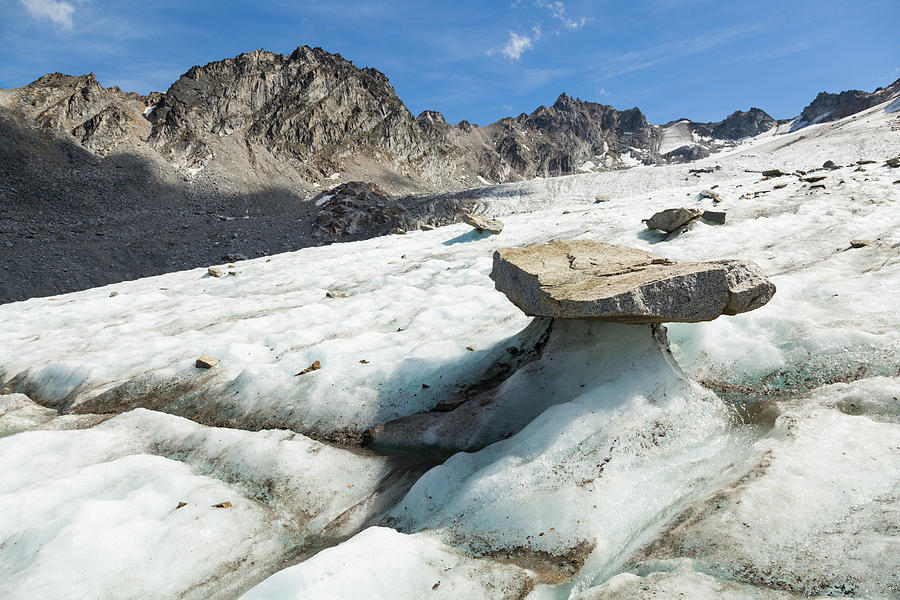 Balanced Rock On Bomber Glacier Talkeetna Mountains Alaska Photograph