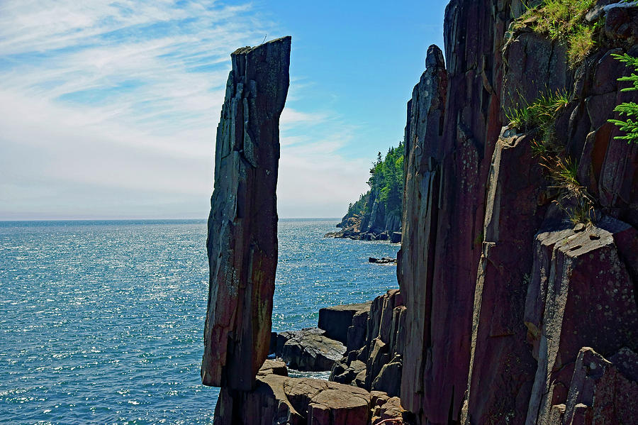 Balancing Rock on Long Island, Nova Scotia Photograph by Gary Corbett