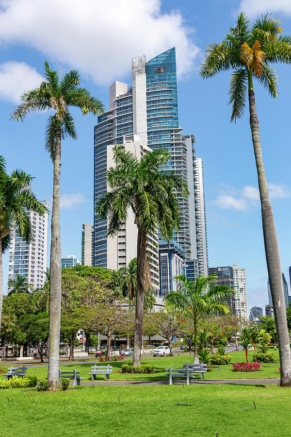 Balboa Ave & Skyline, Panama Digital Art by Lumiere