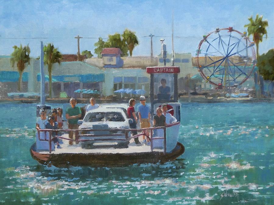 Balboa Island Ferry Painting by Sharon Weaver