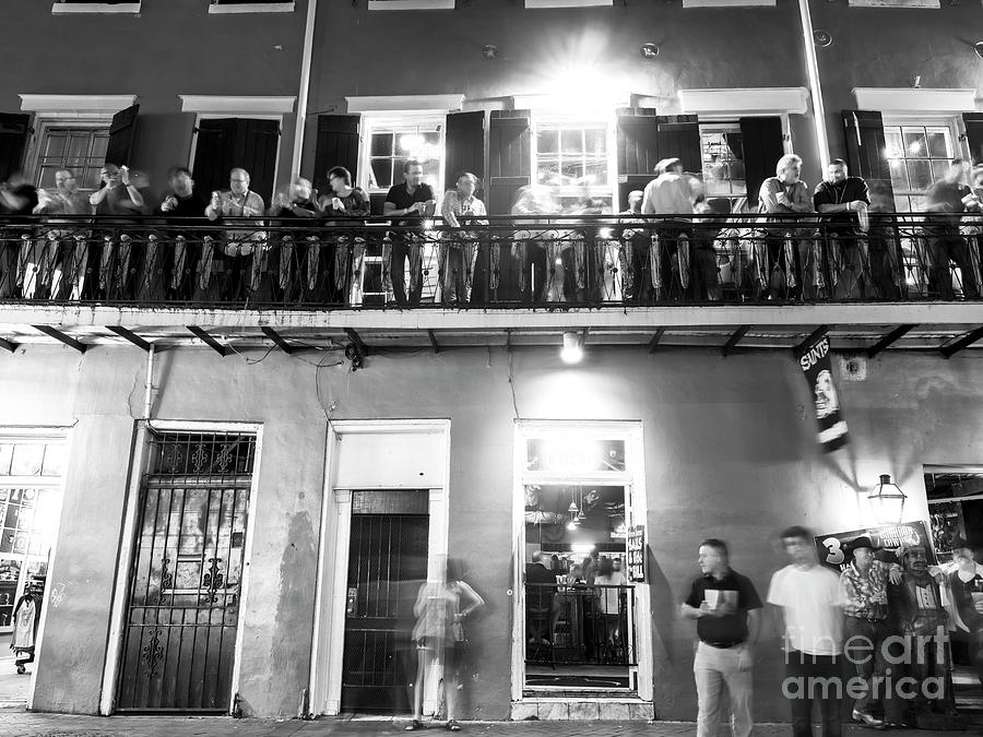 Balcony Mood at Night New Orleans Photograph by John Rizzuto