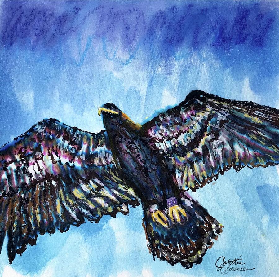 Bald Eagle Simba Painting by Cynthia Sorensen
