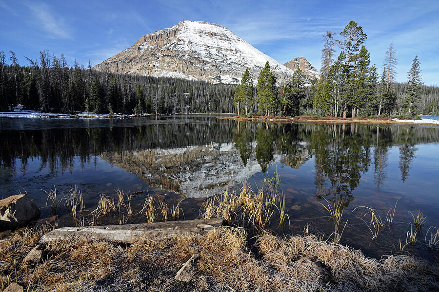 Bald Mountain and Mirror Lake - Uinta Mountains, Utah Photograph by Brett Pelletier
