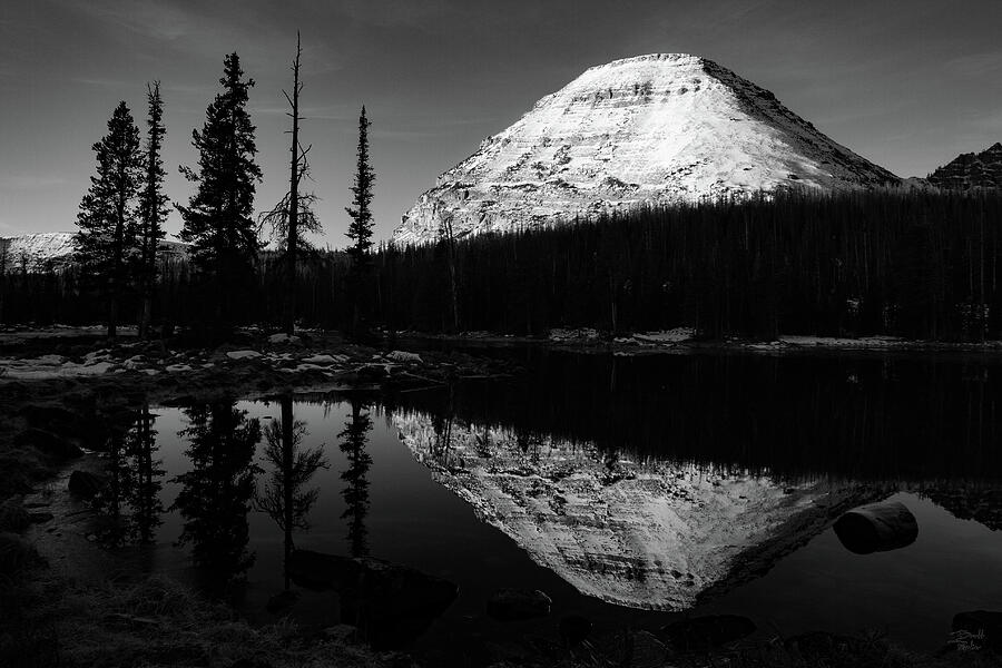 Bald Mountain Sunrise Black and White - Uinta Mountains, Utah Photograph by Brett Pelletier