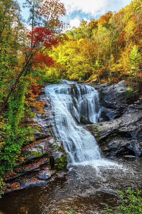 Bald River Falls in Autumn Photograph by Debra and Dave Vanderlaan - Pixels