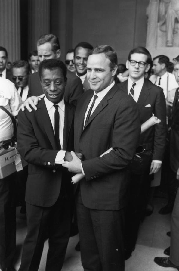 Baldwin & Brando At Lincoln Monument Photograph by Fred W. McDarrah Baldwin & Brando At Lincoln Monument Photograph by Fred W. McDarrah