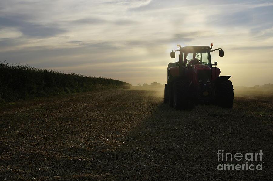  Baling Straw on the East Yorkshire Wolds at Harvest. Photograph by Richard Pinder