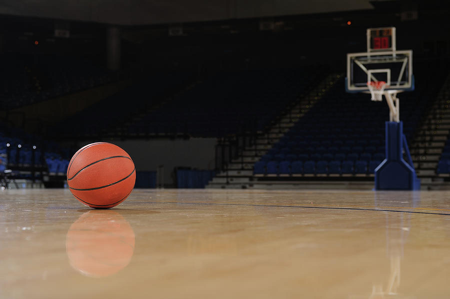 Ball And Basketball Court by Matt brown
