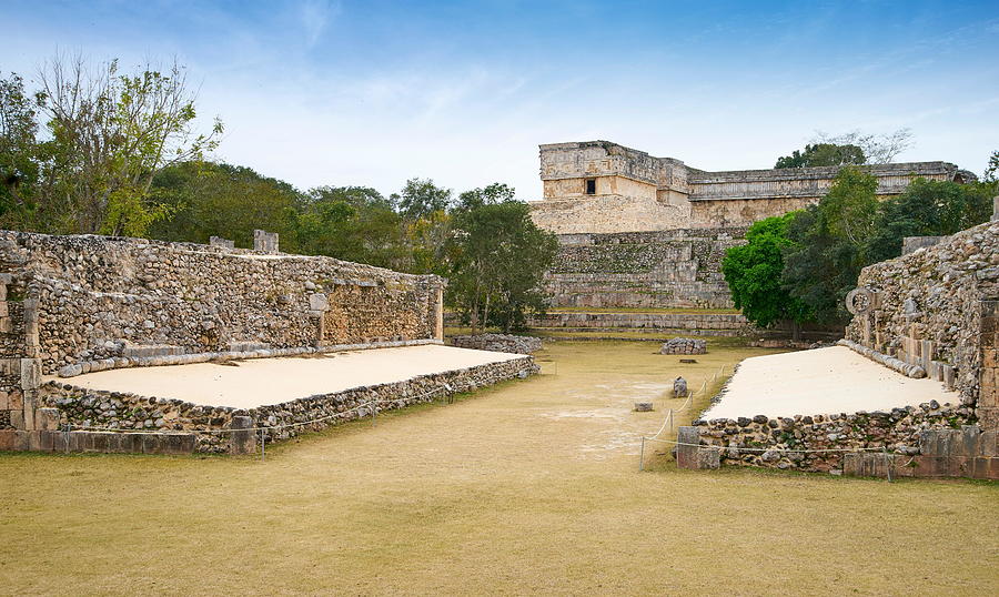 Mayan Photograph - Ball Court, Uxmal Archaeological Site by Jan Wlodarczyk