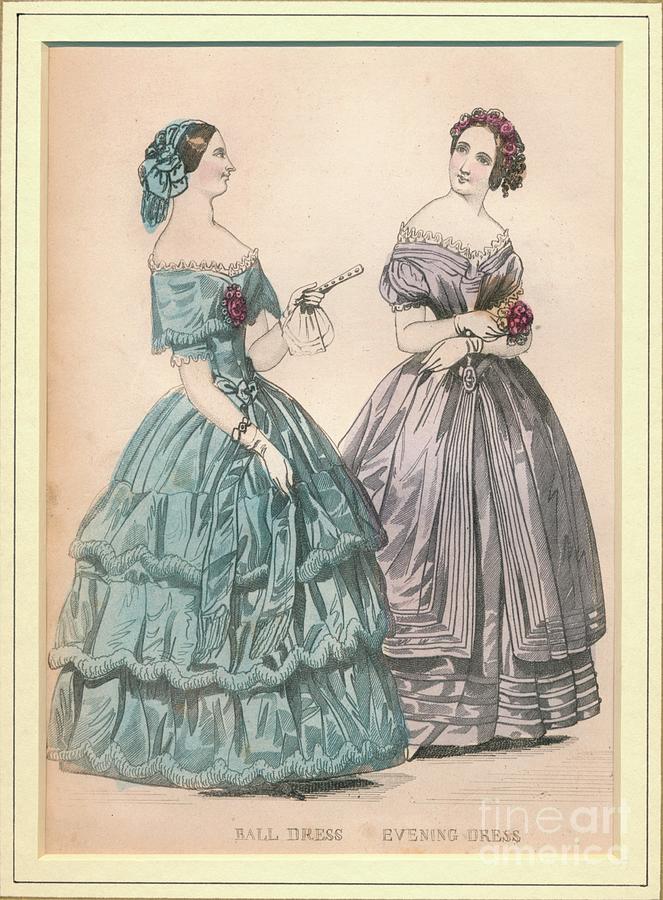 Ball Dress & Evening Dress Drawing by Print Collector